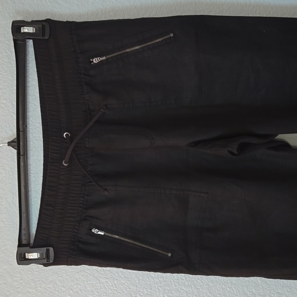 ATHLETA Cabo Linen Joggers Drawstring Waist Zipper Pockets Sz 10 Tall - Picture 3 of 15